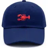Bits & Bows Lobster Baseball Hat In Blue