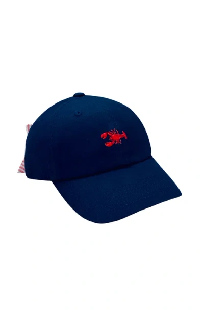 Bits & Bows Kids'  Lobster Twill Bow Baseball Hat In Blue