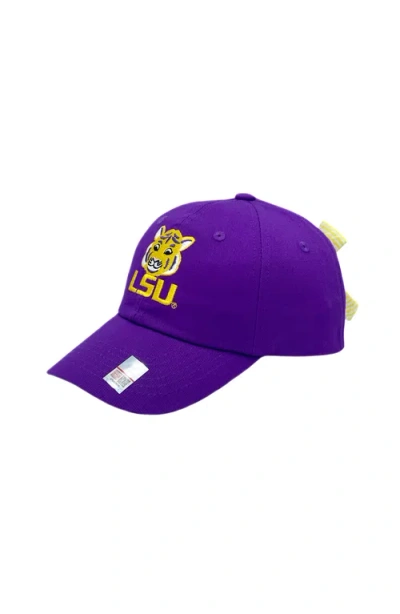Bits & Bows Kids'  Lsu Tigers Bow Baseball Hat In Purple