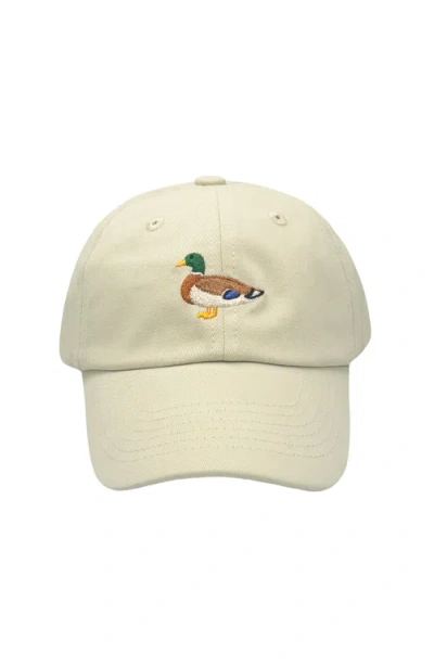 Bits & Bows Babies'  Mallard Duck Twill Baseball Hat In Brown