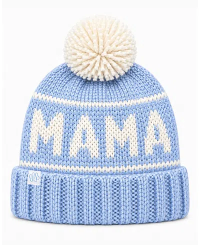 Bits & Bows Kids' Mama Bobble Hat In Blue