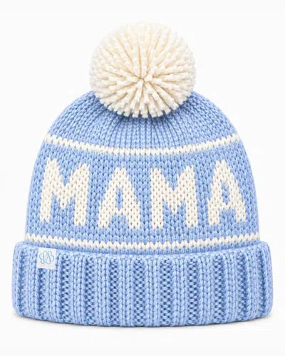 Bits & Bows Mama Bobble Hat In Blue