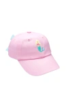 Bits & Bows Mermaid Twill Bow Baseball Hat In Pink