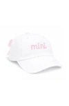 Bits & Bows Mini Twill Bow Baseball Hat In White