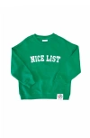 Bits & Bows Nice List Sweatshirt In Green