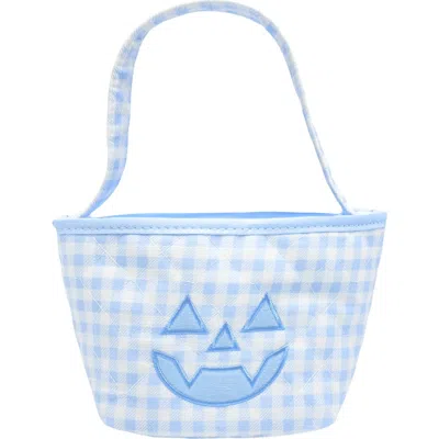Bits & Bows Babies'  Petite Halloween Pumpkin Tote In Blue