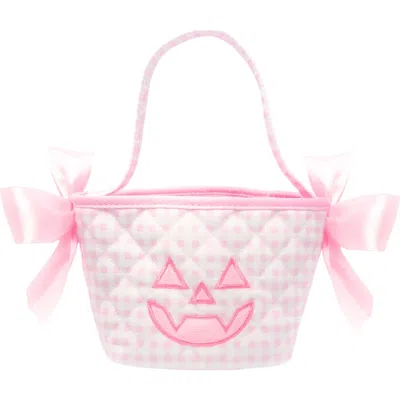 Bits & Bows Babies'  Petite Halloween Pumpkin Tote In Pink