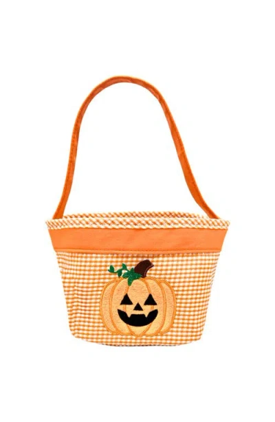 Bits & Bows Kids'  Petite Jack-o-lantern Halloween Pumpkin Tote In Orange