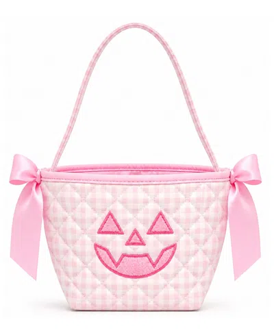 Bits & Bows Kids' Petite Pumpkin Halloween Tote In Pink