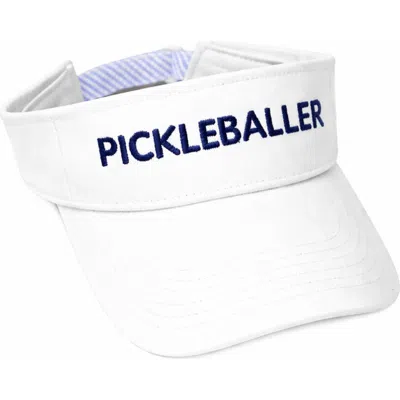 Bits & Bows Pickleballer Visor In White