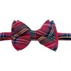 Bits & Bows Boys' Plaid Bow Tie - Little Kid, Big Kid In Red