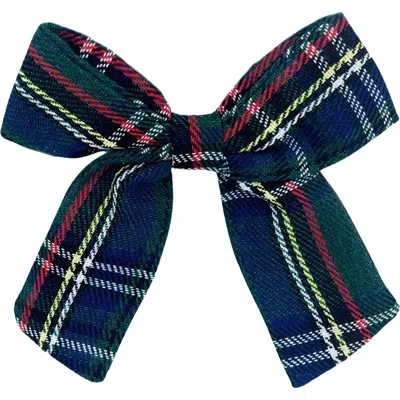 Bits & Bows Kids'  Plaid Hair Bow Barrette In Green
