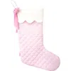 Bits & Bows Quilted Christmas Stocking In Pink