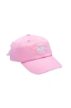 Bits & Bows Rainbow Golf Cart Twill Bow Baseball Hat In Pink