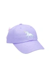 Bits & Bows Rainbow Unicorn Twill Bow Baseball Hat In Purple