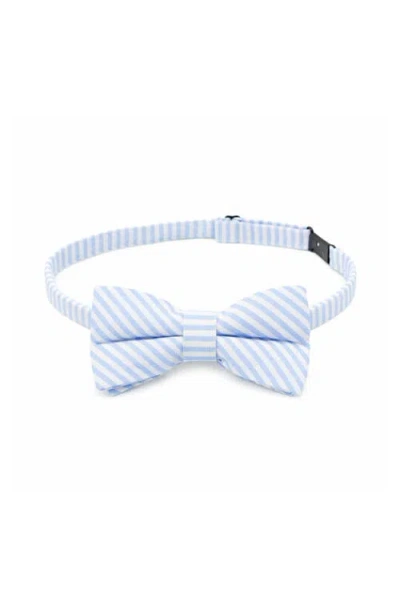 Bits & Bows Kids'  Seersucker Bow Tie In Blue