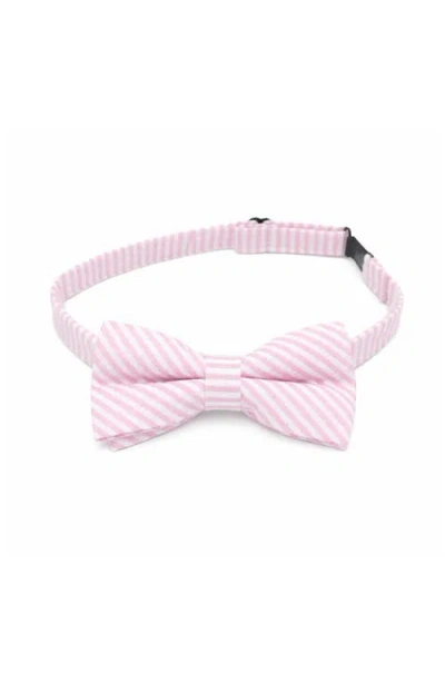 Bits & Bows Kids'  Seersucker Bow Tie In Pink