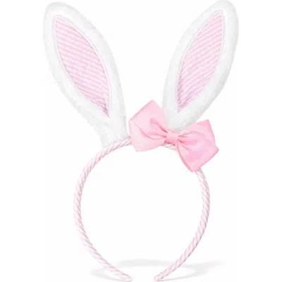 Bits & Bows Kids'  Seersucker Bunny Bow Ears In Pink
