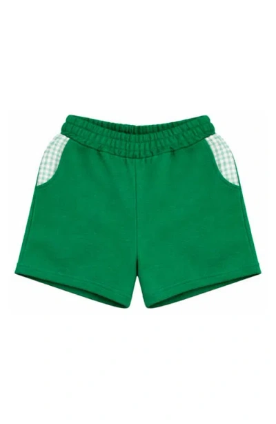 Bits & Bows Kids'  Seersucker Pocket Shorts In Green