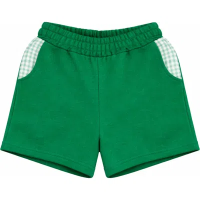 Bits & Bows Seersucker Pocket Shorts In Green