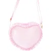Bits & Bows Seersucker Ruffle Girls' Heart Purse In Multi