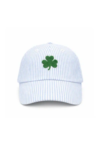 Bits & Bows Babies'  Shamrock Baseball Hat In Blue