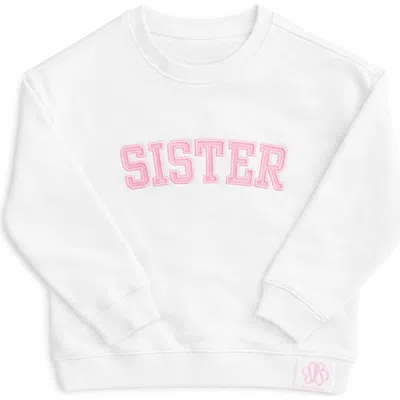Bits & Bows Kids'  Sister Sweatshirt In White
