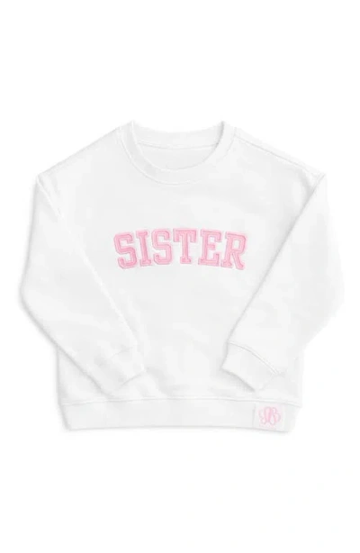 Bits & Bows Babies'  Sister Sweatshirt In White
