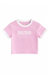 Bits & Bows Sister T-shirt In Pink