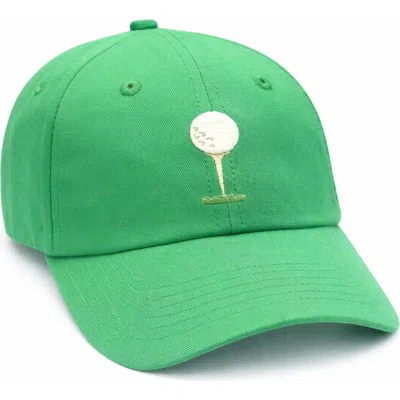 Bits & Bows Kids'  Tee Time Baseball Hat In Green