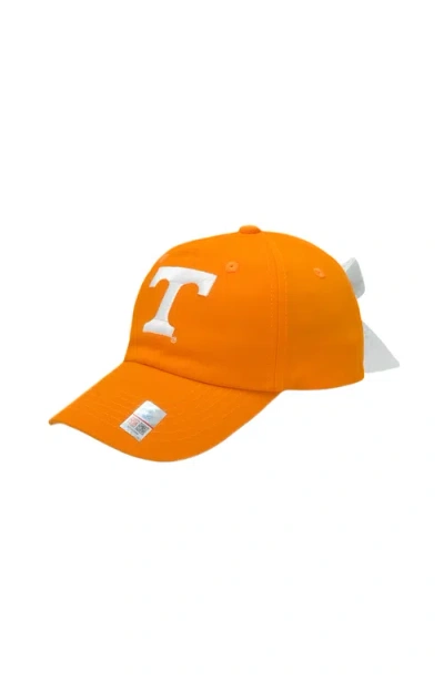 Bits & Bows Babies'  Tennessee Volunteers Bow Baseball Hat In Orange