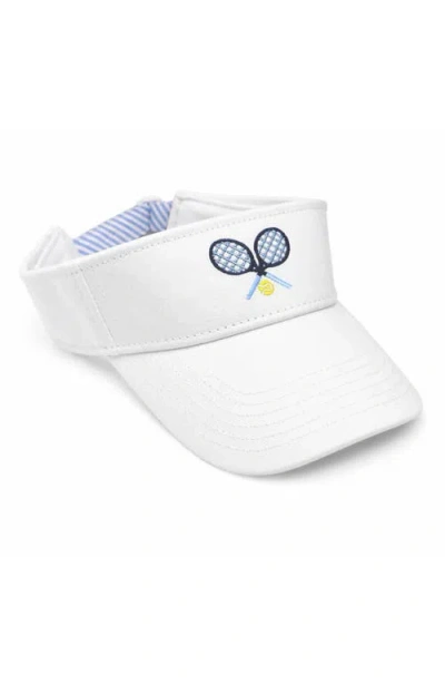 Bits & Bows Kids'  Tennis Rackets Visor In White