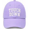 Bits & Bows Touch Down Bow Baseball Hat In Purple
