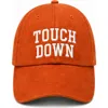 Bits & Bows Touch Down Bow Baseball Hat In Orange
