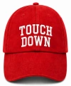 Bits & Bows Touch Down Bow Baseball Hat In Red