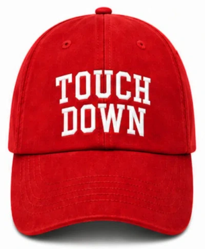 Bits & Bows Kids'  Touch Down Bow Baseball Hat In Red