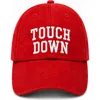 Bits & Bows Touch Down Bow Baseball Hat In Red