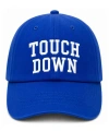 Bits & Bows Touch Down Bow Baseball Hat In Blue