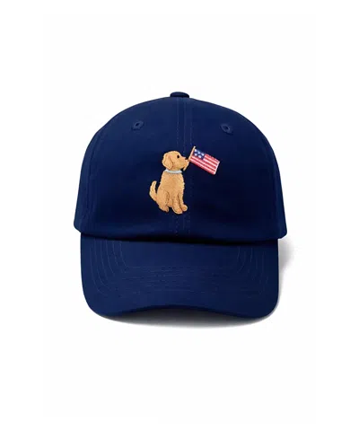 Bits & Bows Unisex American Dog Baseball Hat In Blue