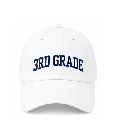 Bits & Bows Kids' Unisex Back-to-school 3rd Grade Baseball Hat In White