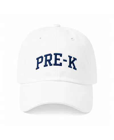 Bits & Bows Kids' Unisex Back-to-school Pre-k Baseball Hat In White