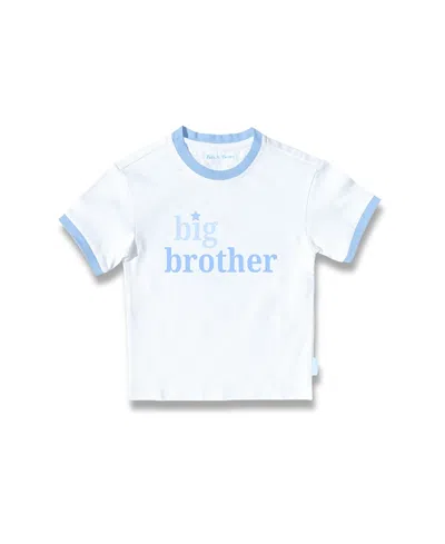 Bits & Bows Kids' Unisex Brother Crewneck T-shirt In White