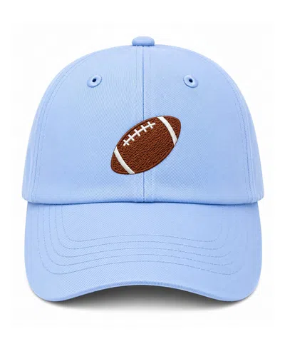 Bits & Bows Unisex Football Baseball Hat In Blue
