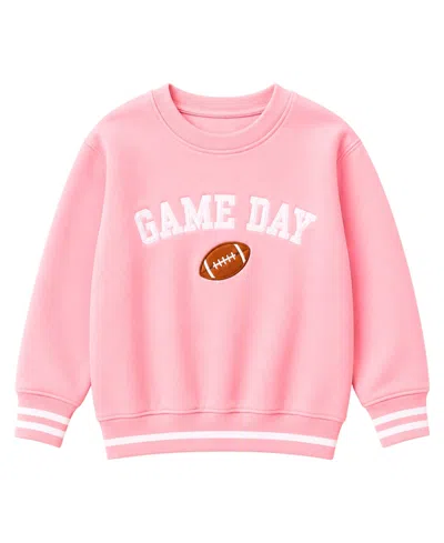 Bits & Bows Unisex Game Day Crewneck Sweatshirt - Baby, Little Kid, Big Kid In Pink