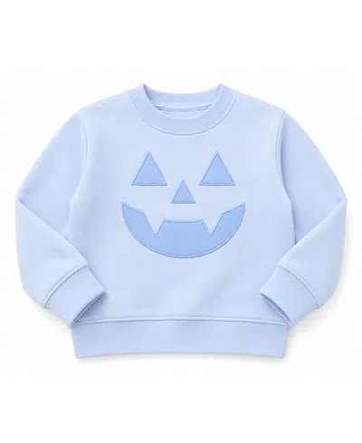 Bits & Bows Unisex Jack-o-lantern Crewneck Sweatshirt - Baby, Little Kid, Big Kid In Blue