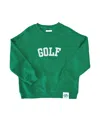 Bits & Bows Unisex Kids Golf Cotton Crewneck Sweatshirt - Baby, Little Kid In Green
