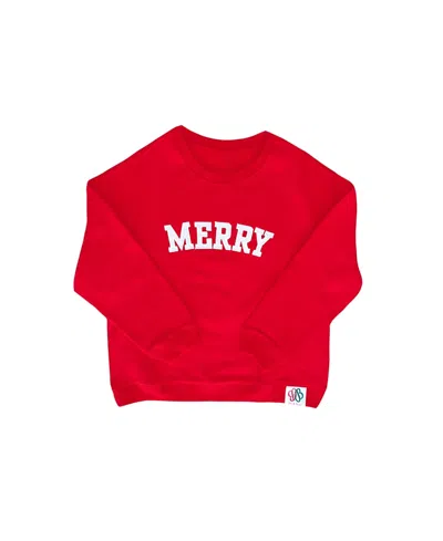 BITS & BOWS UNISEX MERRY CREWNECK SWEATSHIRT - LITTLE KID, BIG KID