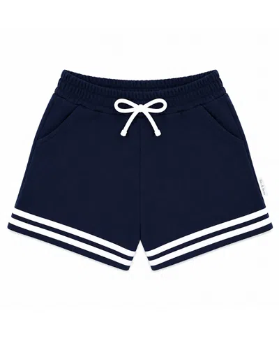 Bits & Bows Unisex Striped Varsity Shorts - Baby, Little Kid, Big Kid In Black