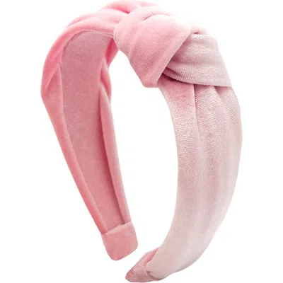 Bits & Bows Kids'  Velvet Knot Headband In Pink