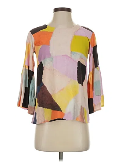 Pre-owned Bitte Kai Rand 3/4 Sleeve Blouse In Brown